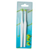 Set of 2 monofilament toothbrushes with 8 interchangeable heads, White
